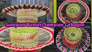 Membuat Sampian BunterSampian Gebogan super Padet [upl. by Corsetti]