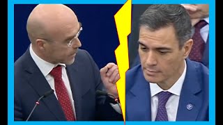 Brutal paliza de un catalán a Pedro Sánchez ante el Parlamento Europeo [upl. by Iinde]