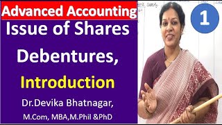 1 Issue of Shares amp Debentures Introduction in Telugu from Advanced Accounting [upl. by Gates]