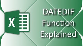 How to use DATEDIF function in Excel 2016 [upl. by Nahguav]