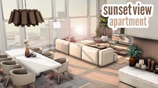 sunset view apartment \\ The Sims 4 CC speed build [upl. by Agathe]