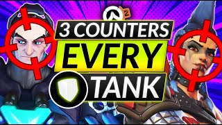 3 COUNTER PICKS EVERY TANK HERO All Roles  Overwatch 2 Meta Guide Season 10 [upl. by Atinid]