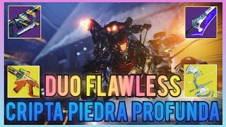 DUO FLAWLESS Cripta Piedra Profunda Episodio Resurgimiento  Destiny 2 [upl. by Neelrac479]