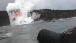 2017 Lava flow G61 Kamokuna ocean entry Big Island Hawaii 2717 4K [upl. by Esertal]