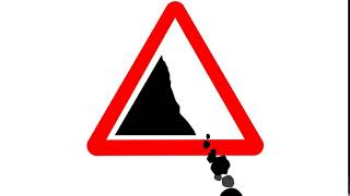 Road Sign Animation Falling Rocks [upl. by Aleacem]