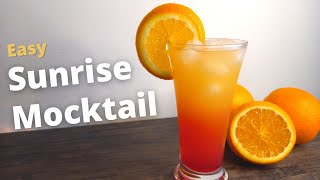 Easy Sunrise Mocktail  Pineapple Mocktail Recipe [upl. by Illyes]