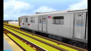 OpenBVE R142 2 Train departing Nassau Ave [upl. by Anatollo982]