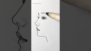 Drawing girl side face drawing tutorial art girl [upl. by Weig661]