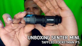 unboxing senter taffled 2000 lumen  pocketman P1 [upl. by Idonah]