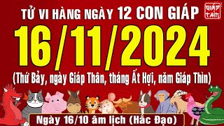 Tử vi ngày mới Thứ Bảy 16112024 của 12 con giáp chuẩn xác nhất Bản Full tuvihangngay [upl. by Shig392]