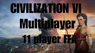 Civ 6 Competitive Multiplayer  12 player Free for All  Gorgo [upl. by Silvio]