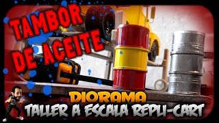 COMO HACER UN TAMBOR BARRIL DE ACEITE PARA TALLER AUTOMOTRIZ A ESCALA  DIORAMA [upl. by Undry759]