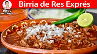 BIRRIA DE RES EXPRES  Vicky Receta Facil [upl. by Selrahcnhoj]