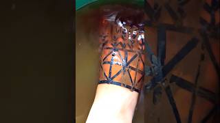 Trending cello tape mehndi leg design trendingshorts [upl. by Rizan]