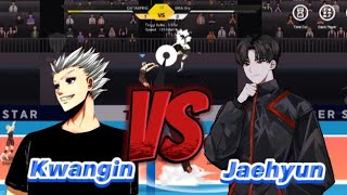 The spike crossKwangin VS Jaehyun The spike volleyball [upl. by Eiryt915]