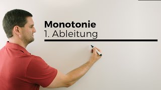 Monotonie Monotonieverhalten mit 1 Ableitung Mathehilfe online  Mathe by Daniel Jung [upl. by Aikam]