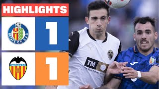 GETAFE CF 1  1 VALENCIA CF I RESUMEN LALIGA EA SPORTS [upl. by Cathrin]