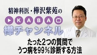 うつ病チェック たった２つの質問でうつ病を99％診断する方法 【精神科医・樺沢紫苑】 [upl. by Knudson128]