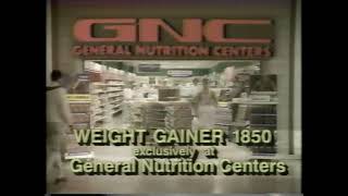 GNC quotWeight Gainer 1850quot 1992 TV Commercial GNC quotThe Authorityquot in Sports Nutrition Products [upl. by Nayhr]