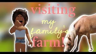 I Visited My Familys Farm CHAOTIC Funny Roblox Bloxburg Family Roleplay [upl. by Linn]