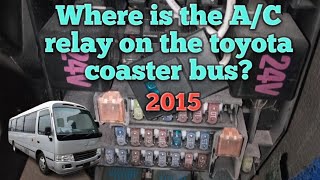 Toyota coaster buss AC compressor relay location [upl. by Keeryt]