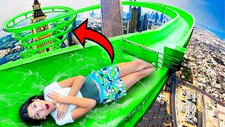 OVERCOMING Our FEARS at LARGEST WATERPARK in WORLD  Familia Diamond [upl. by Garibold]