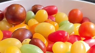 ASMR 😱 Dropping and reversing cherry tomatoes 🍅🍒🌸 asmr tomato fruit vegetables satisfying [upl. by Ylaek]