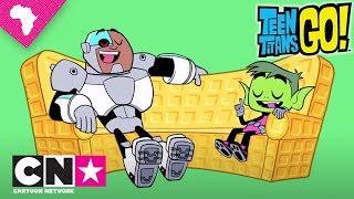 Teen Titans Go  Waffles Beast Boys Greatest Hits  Cartoon Network Africa [upl. by Ostraw532]