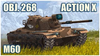 M60 Object 268 amp Action X • Raseiniai Heroes WoT Blitz [upl. by Yreffoeg9]