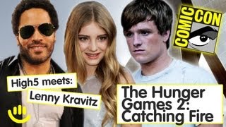 Lenny Kravitz Josh Hutcherson Willow Shields  Catching Fire Interview Part 1 [upl. by Labanna]