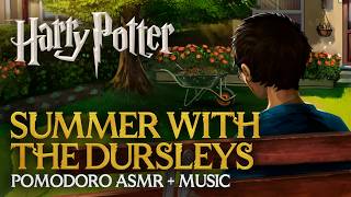 ASMR Study Session SUMMER with the DURSLEYS ☀️🎧 Harry Potter Pomodoro Hogwarts Study Timer [upl. by Adnawat]