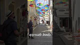 Aegina Island Umbrella Alley ☂ aegina travel explore greece beauty shorts [upl. by Macdermot367]