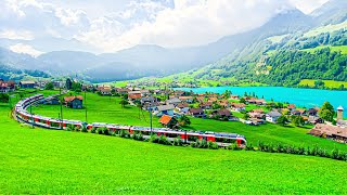 Lungern a fantastic Swiss village with a magical lake 🇨🇭 Switzerland 4K [upl. by Tarton801]