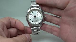 2010 Seiko 7T920VL0 Chronograph mens stainless steel watch on full length bracelet [upl. by Cathe716]