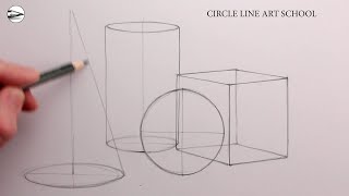 Draw Basic 3D Shapes Easy Fast Sketch [upl. by Perlman]