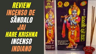 Review do incenso de sândalo indiano de massala Jai Hare Krishna [upl. by Deonne]