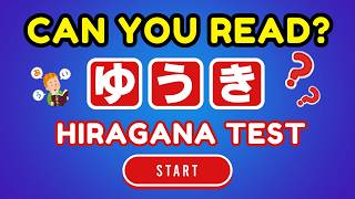 Hiragana Quiz  Level 1 to Level 4 Learn 100 Japanese Words [upl. by Tolecnal]