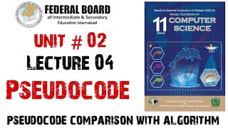 Lecture 4 Pseudocode How to write pseudocode Difference between pseudocodes amp Algorithms [upl. by Gnoix]