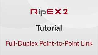 RipEX2 Tutorial – Full duplex PointtoPoint Link [upl. by Mulvihill]