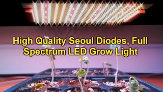 OPPRUI Brand PL1000 LED Full Spectrum Grow Light with Seoul Diodes REVIEW [upl. by Nhar]