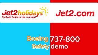 Jet2comJet2 holidays Boeing 737800 safety video 2024 [upl. by Ellehcyar]