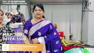 Katan Banaras Sarees Collection  Latest Sarees Online Shopping  Best Saree Collection [upl. by Akiam491]