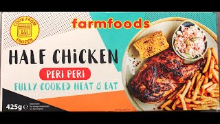 HALF CHICKEN PERI PERI Farmfoods  £225  Food Review [upl. by Stephenson358]