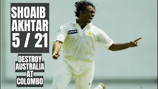 Unleashing Fury  Shoaib Akhtars Epic Destruction of Australia  Best Swing Bowling  Pak vs Aus [upl. by Tripp]