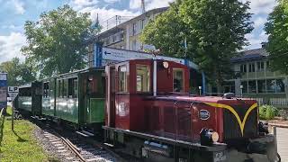 Einfahrt der 1618 ChiemseeBahn am 09052024 in Prien Stock [upl. by Oecam127]