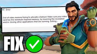 How To Fix Out of Video Memory Trying To Allocate a Texture Valorant [upl. by Ydollem741]