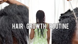 HAIR GROWTH ROUTINE  PROTECTIVE STYLE FOR HAIR GROWTH  USE THIS TO RETAIN LENGTH [upl. by Holli771]