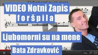 Notni zapis forspila Ljubomorni su na mene Bata Zdravkovic [upl. by Pratt474]