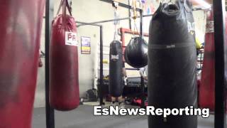 Knoxuout the bull mascot of the robert garcia boxing academy EsNews Boxing [upl. by Laeira]