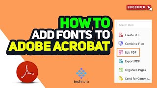 How to add fonts to adobe acrobat 2024 [upl. by Elisabet]